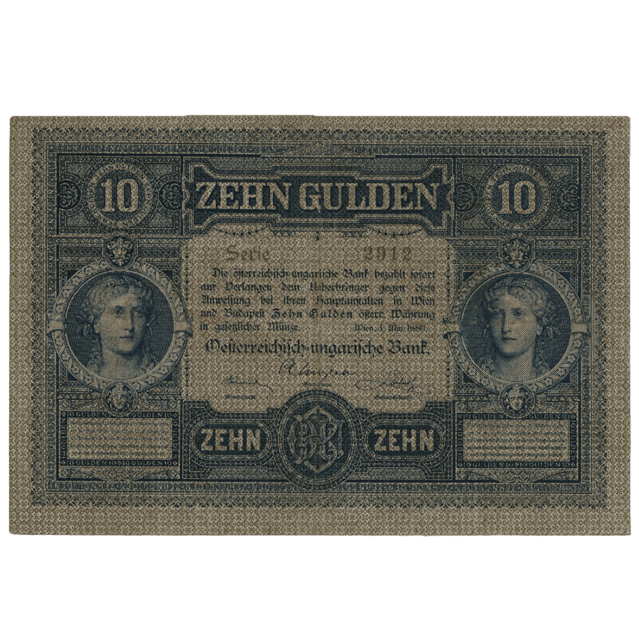 10 Gulden-Banknote 1880