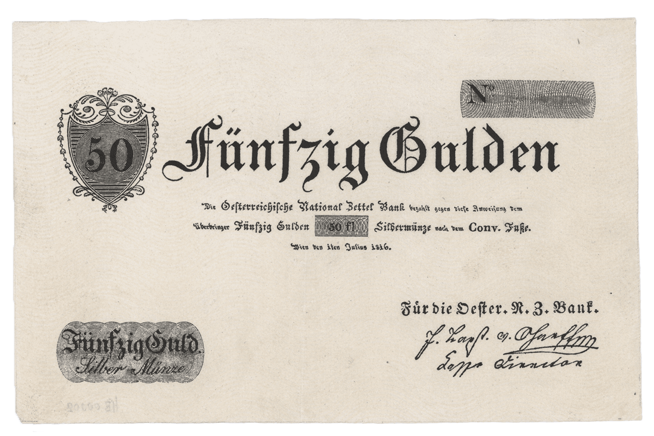 50 Gulden-Banknote 1816