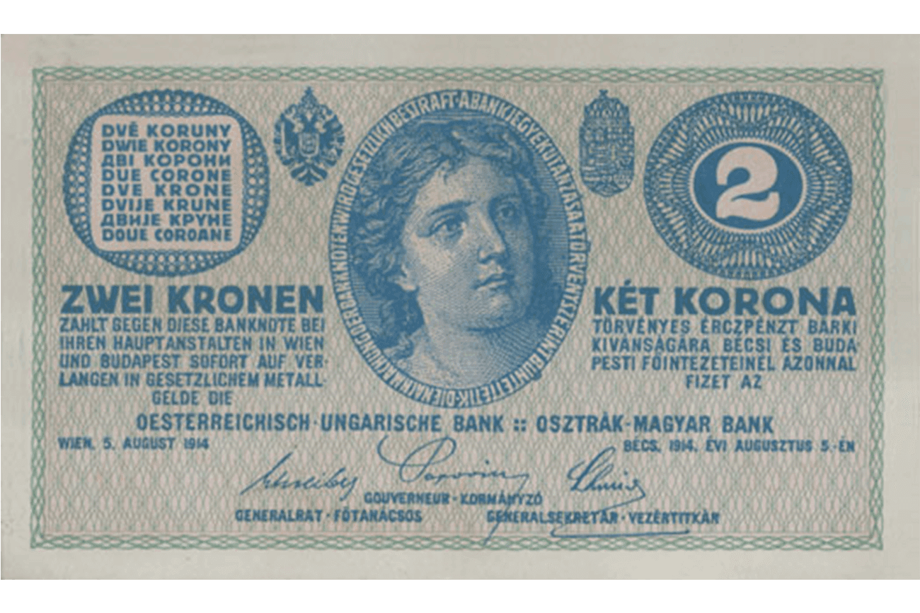 2 Kronen-Banknote 1914